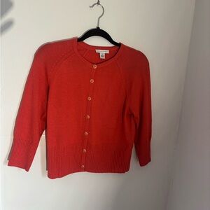 St. John Sport Small Knit Vibrant Cardigan Sweater Gold Buttons